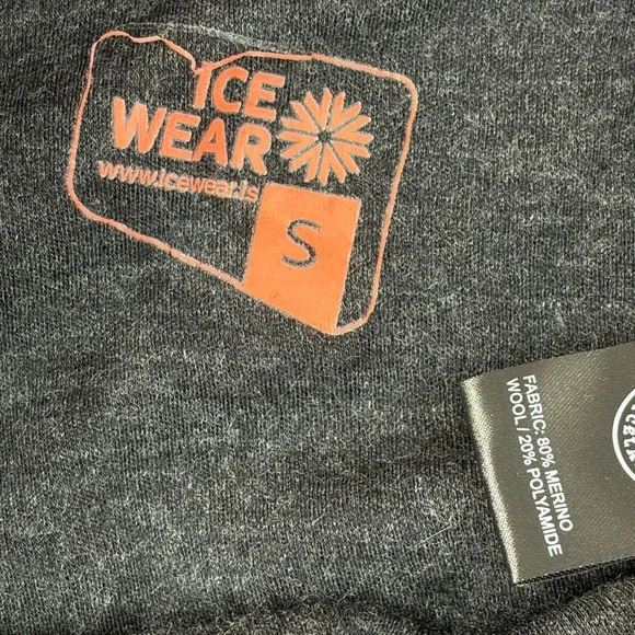 Icewear Women Base Layer Set Grey Orange Nordic Snowflake Quarter Zip Leggings S - Picture 11 of 16